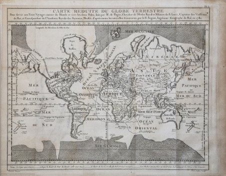 Carte Reduite du Globe Terrestre