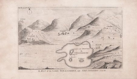 A Map of the Lake Thrasimene, and the Country about …