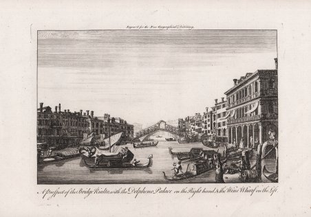 A Prospect of the Bridge Rialto, with the Delpheno Palace …