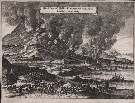 Abbildung des Erschrecht: brands des bergs Aetna. So geschehen Anno …