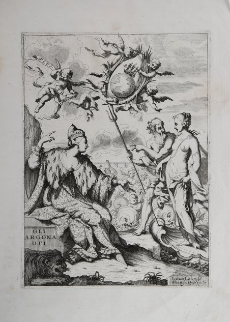 Allegoria di Venezia con corno ducale, Nettuno e Antifride sulla …