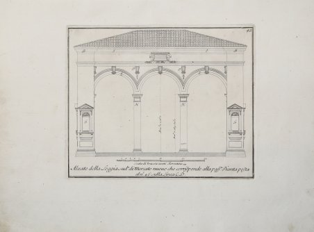 Alzato della Loggia sud:a di Mercato nuovo che corrisponde alla …