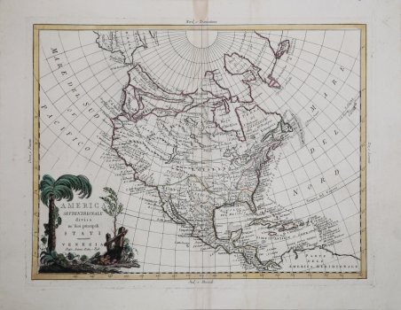 America Settentrionale divisa ne' suoi principali Stati