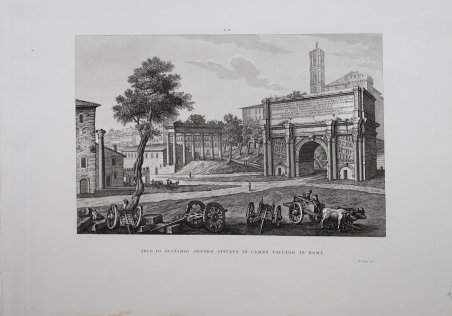 Arco di Settimio Severo situato in campo vaccino in Roma
