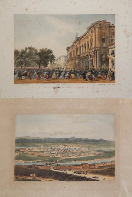 Arrivo dell'Imperatore Napolenein Alessandria/Alessandria - veduta a volo d'uccello