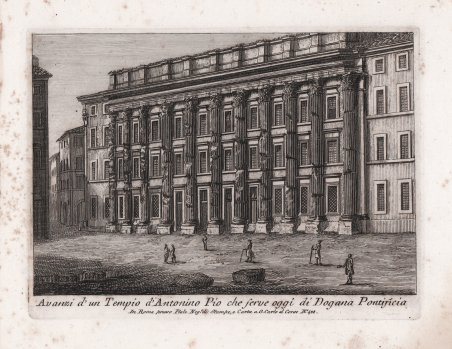 Avanzi d'un Tempio d'Antonino Pio che serve oggi di Dogana …