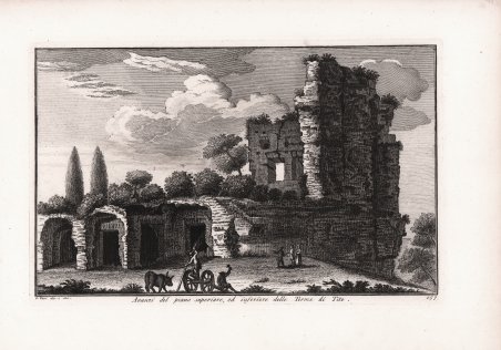 Avanzi del piano superiore, ed inferiore delle Terme di Tito