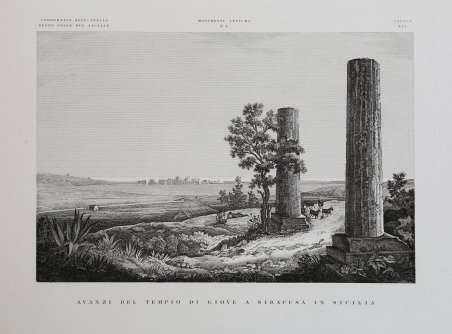 Avanzi del Tempio di Giove a Siracusa in Sicilia