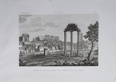 Avanzi di Antichi Edifizj del Campo Vaccino, in Roma