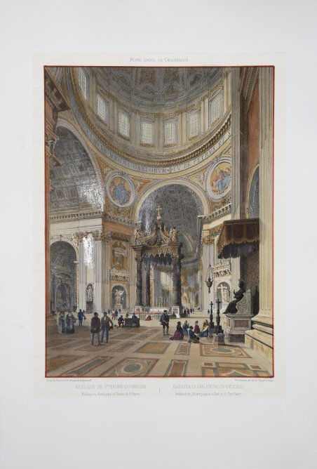 Basilique de St. Pierre du Vatican. Baldaquin, Autel papal et …