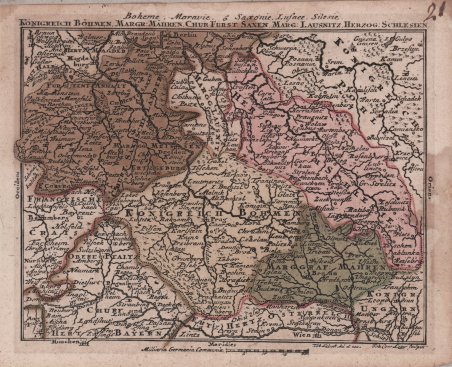 Boheme, Moravie, Saxonie, Luface, Silesie
