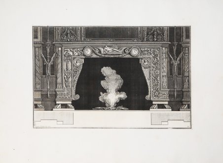 Camino: Rilievo centrale con figura femminile sdraiata su un letto …