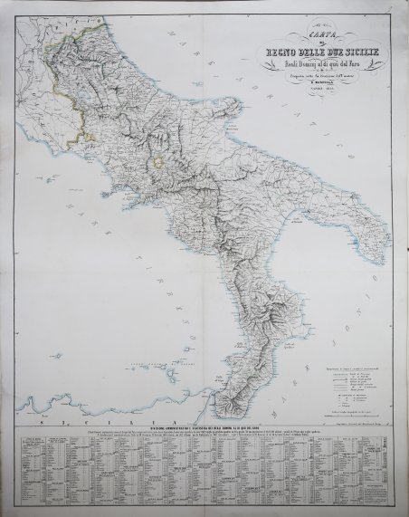 Carta del Regno delle Due Sicilie - Reali Dominj al …