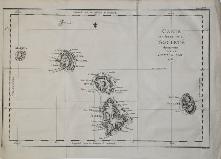 Carta Des Isle de la Societé…