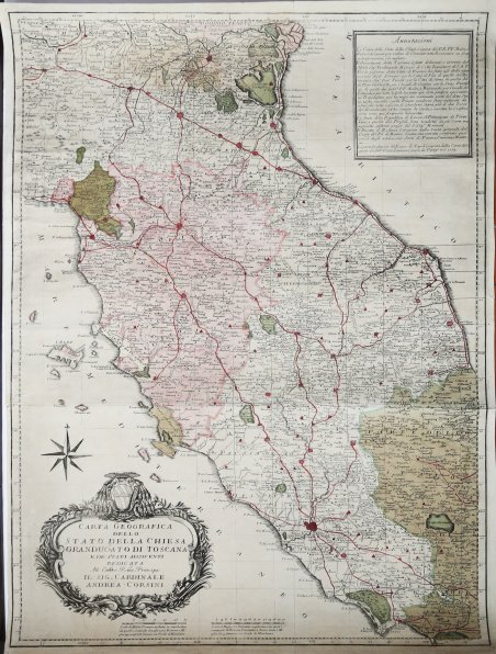 Carta Geografica dello Stato della Chiesa Granducato di Toscana e …