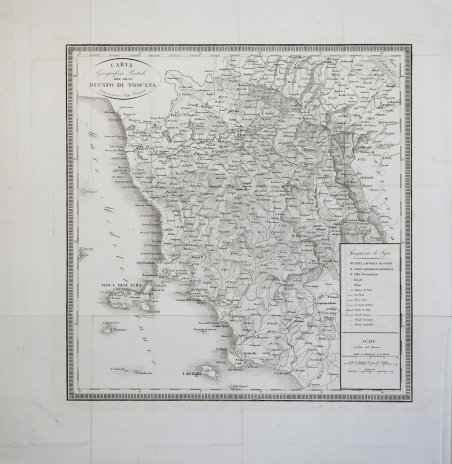 Carta Geografica Postale del Gran Ducato di Toscana