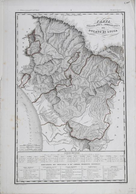 Carta Orografica e Idrografica del Ducato di Lucca