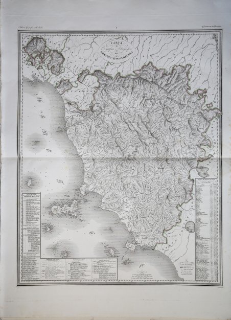 Carta Orografica e Idrografica del Granducato di Toscana