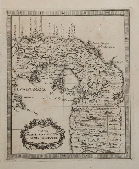 Carta rappresentante l'Istmo di Darien o sia di Panama