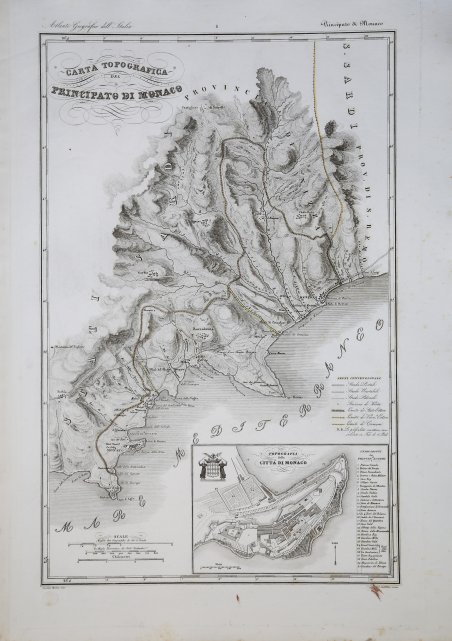 Carta Topografica del Principato di Monaco