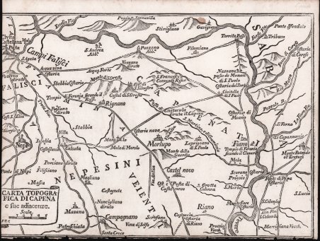 Carta topografica di Capena e sue adiacenze