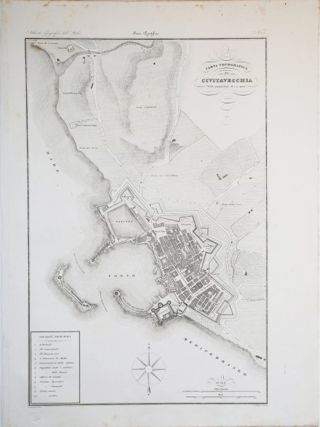 Carta Topografica di Civitavecchia