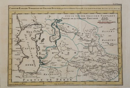 Carte de Karazm Turkestan et Grande Bukarie