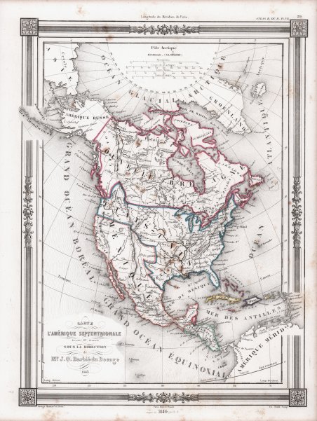 Carte de l'Amérique Septentrionale