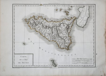 Carte de l'Ile de Sicile