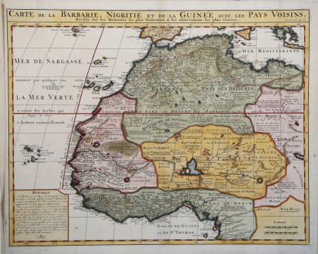 Carte de la Barbarie Nigritie et de la Guinee avec …