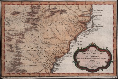 Carte de la Caroline et Georgie