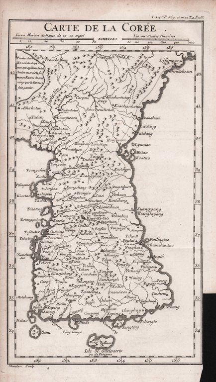 Carte de la Corée