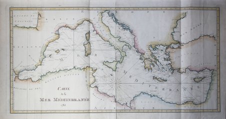 Carte de la Mer Mèditerranée 1785