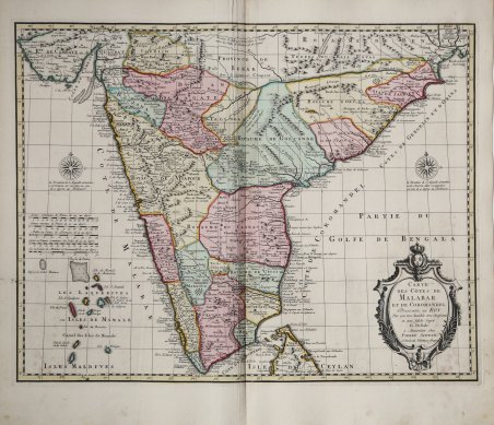 Carte des Côte de Malabar et de Coromandel…