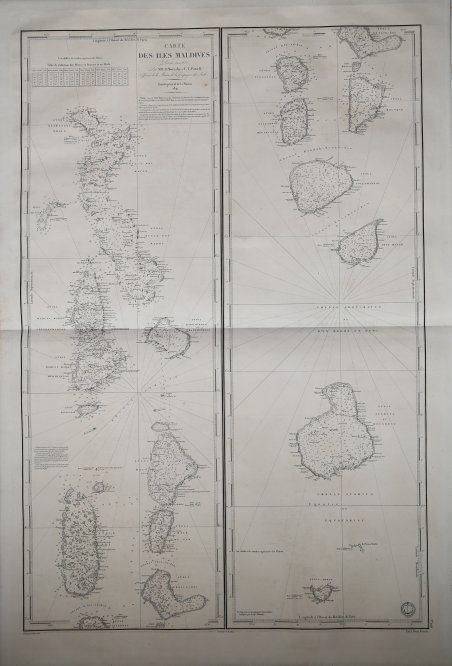 Carte des Iles Maldive Levée en 1835 par M. M. …
