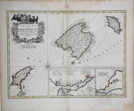 Carte des isles de Maiorque, Minorque et Yvice
