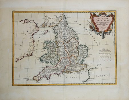 Carte du Royaume d'Angleterre. Projettee et assujettie aux Observations Astronomiques. …