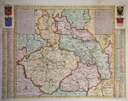 Carte du Royaume de Boheme. La Chronologie de ses Rois. …