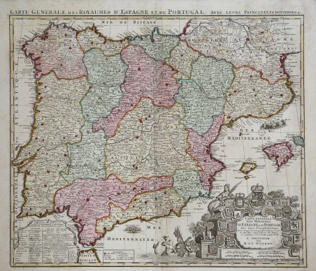 Carte General des Royaumes d'Espagne et de Portugal, avec Leurs …