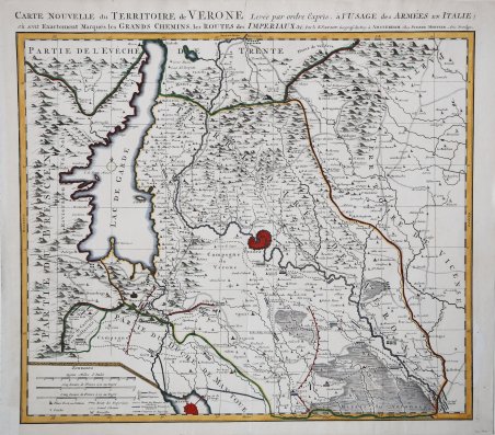 Carte nouvelle du territoire de Verone…à l'usage des Armées en …
