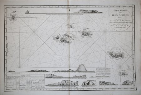 Carte réduite des Ìles Açores
