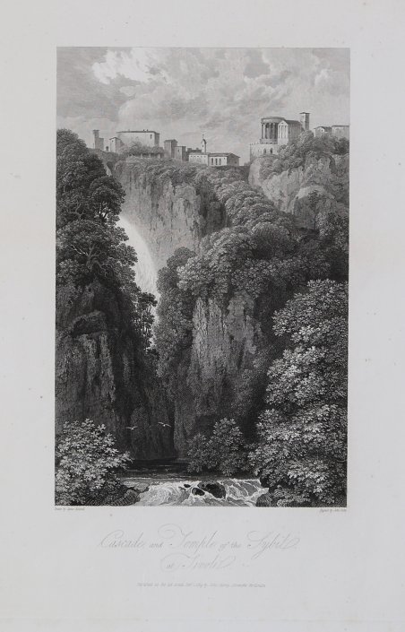 Cascade and Temple of the Sybil, at Tivoli