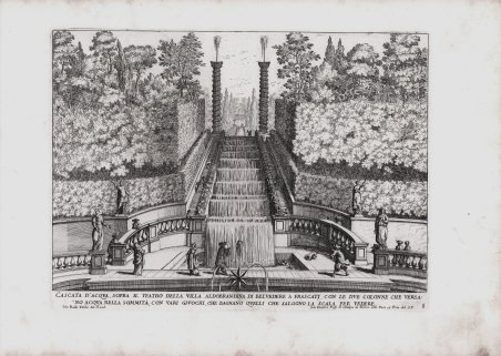 Cascata d'Acqua, sopra il Teatro della Villa Aldobrandina di Belvedere …
