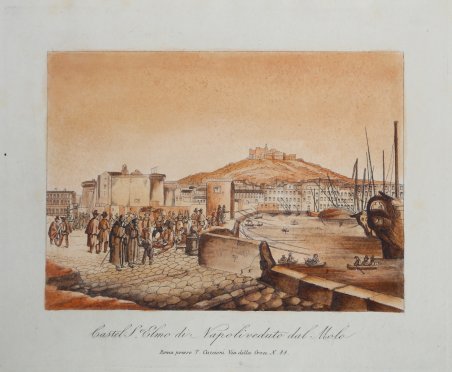 Castel S.t Elmo di Napoli veduto dal Molo