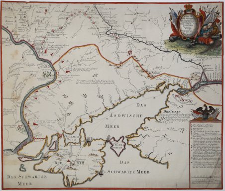 Charte der Kriegs Operationen am Donn und Dnieper. Ihro Russisch …