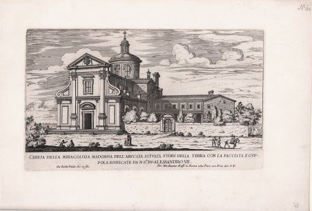 Chiesa della miracolosa Madonna dell'Ariccia situata fuori della terra con …