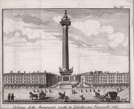 Colonna detta Monumento eretta in Londra per l'incendio 1666