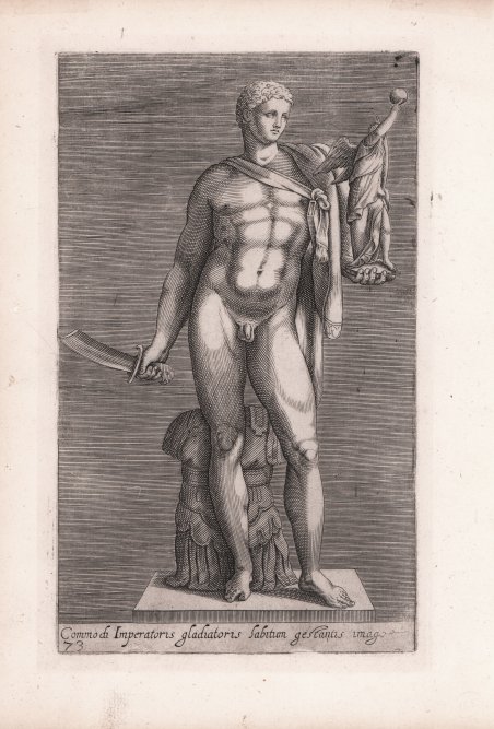 Commo di Imperatoris gladiatoris habitum gestantis imago