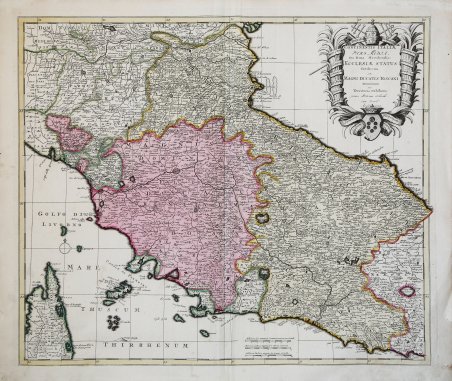 Continentis Italiae pars media seu prima meridionalis. Ecclesiae Status.