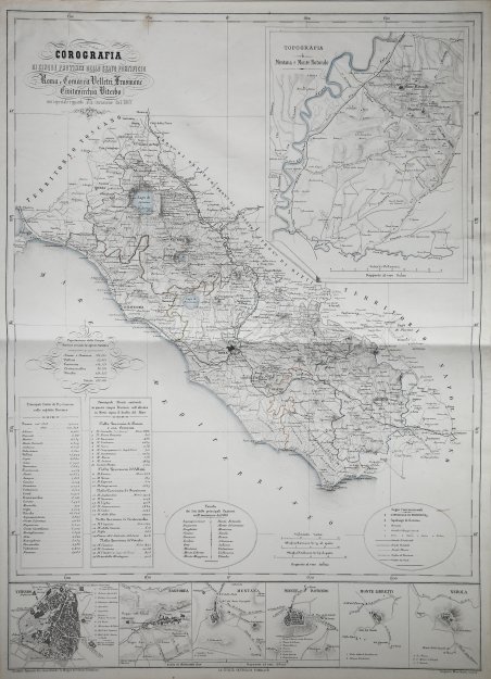 Corografia di Cinque Province dello Stato Pontificio Roma e Comarca …